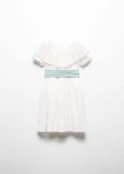 Vestido Sara Offwhite Talla 67 Niñas Mango