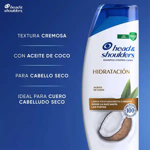 Head & Shoulders Shampoo Hidratación Aceite de Coco