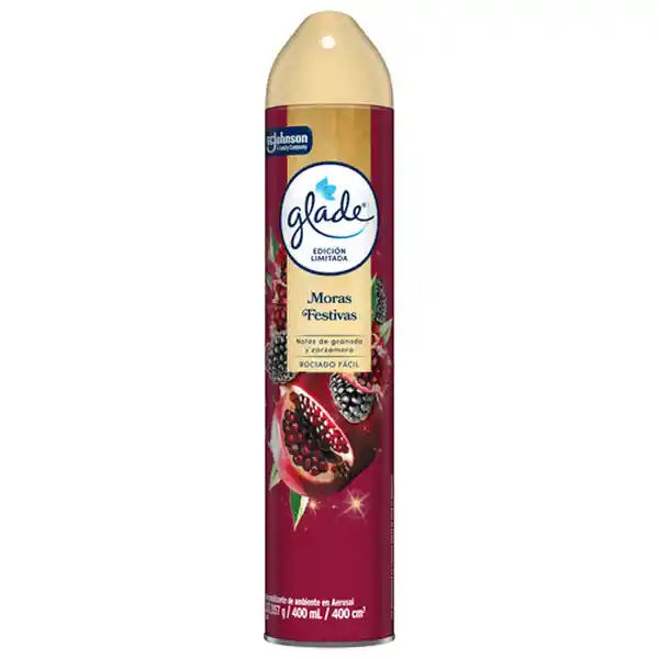Glade Ambientador Edición Limitada Moras Festivas Aerosol 400 mL