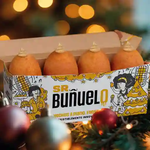 Caja x4 buñuelos natilla