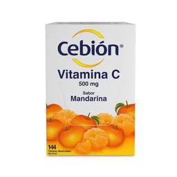 Cebión tabletas Masticables de Vitamina C sabor Mandarina con 144 unidades