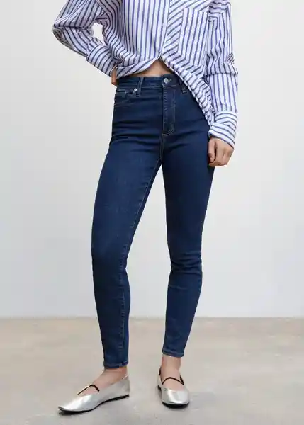 Pantalón Jean Anne Tejano Oscuro Talla 32 Mujer Mango