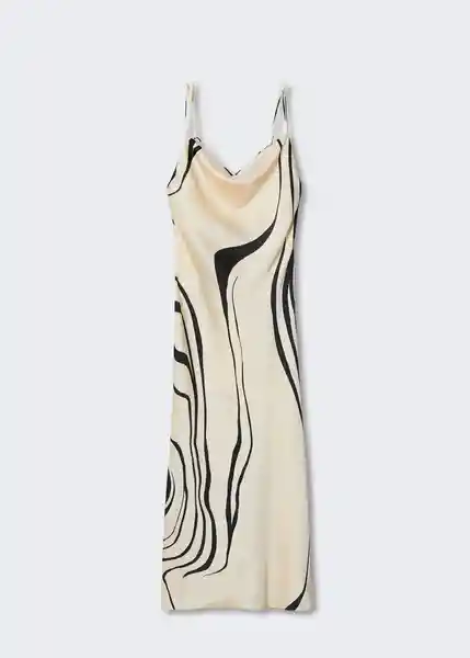 Vestido Marcia Offwhite Talla L Mujer Mango