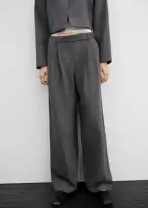 Pantalón Siena Gris Talla 38 Mujer Mango