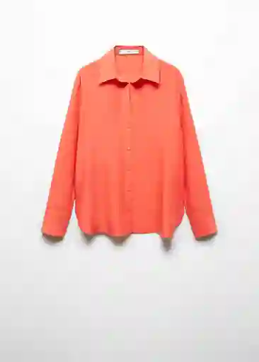 Camisa Lima Coral Talla S Mujer Mango