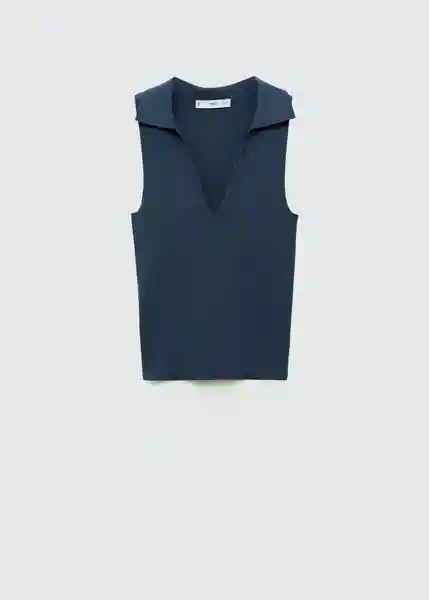 Top Moiso Navy Talla S Mujer Mango