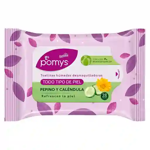 Pomys Toallitas Húmedas Desmaquilladoras Pepino y Caléndula