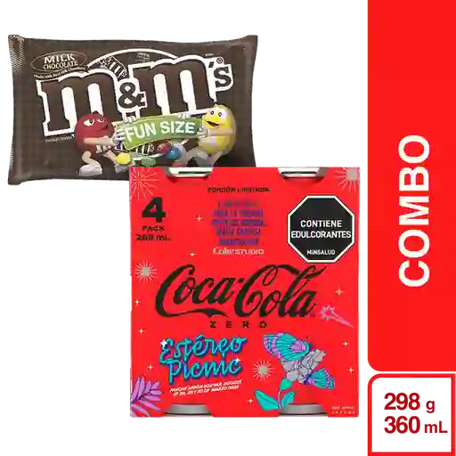 Combo Coca-Cola Zero FEP 4 Und + M&Ms Chocolate