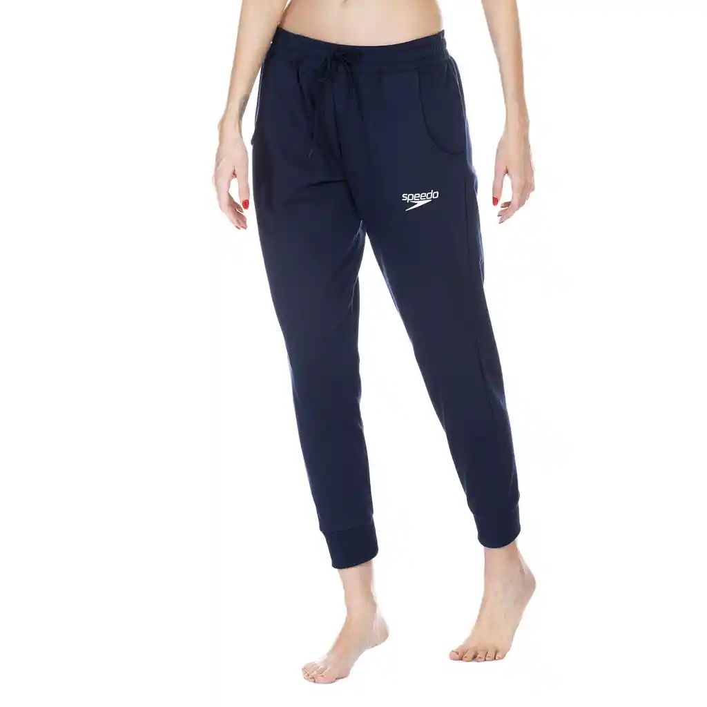 Pantalón Jogger Classic Logo Femenino Azul-L