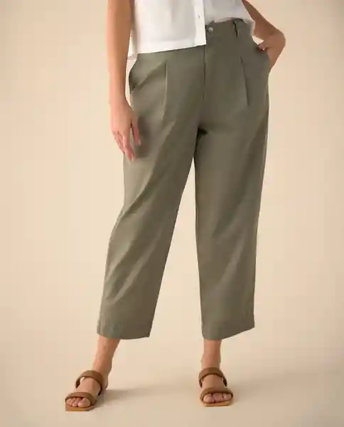 Pantalón Verde Agave Oscuro Talla 14 631G002 Esprit