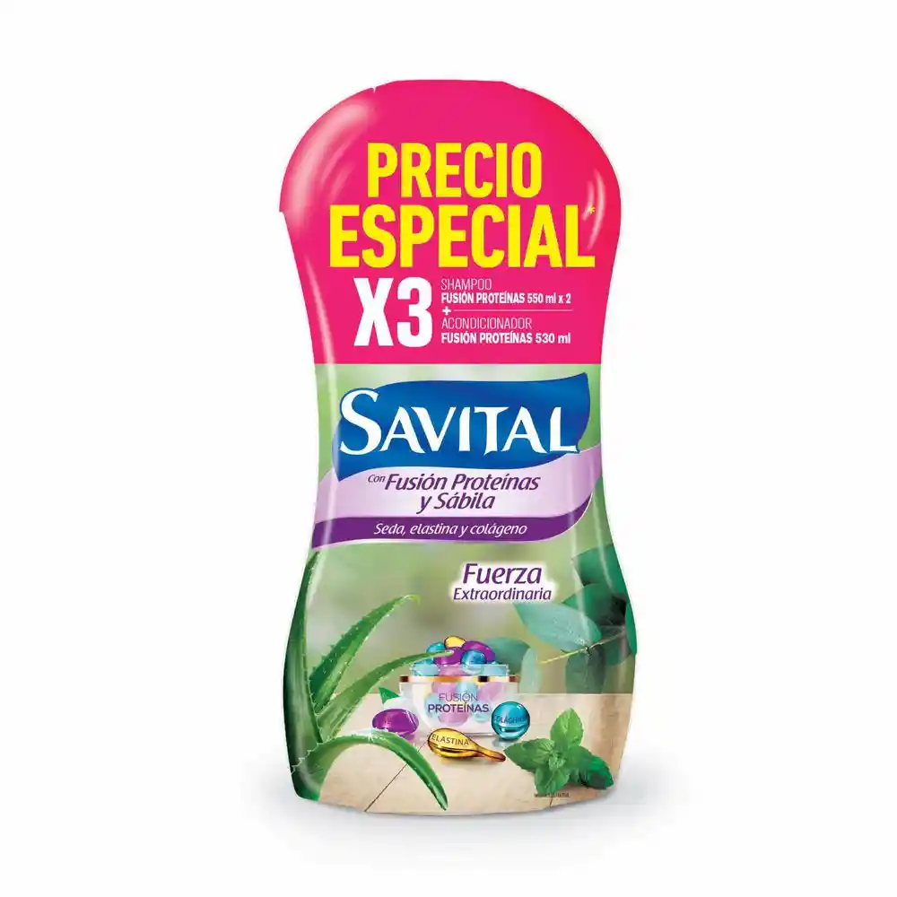 Savital Kit Shampoo + Acondicionador Fusión