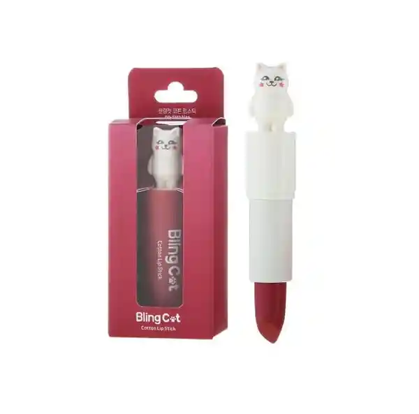 Tony Moly Labial Bling Cat Cotton Lipstick # 08