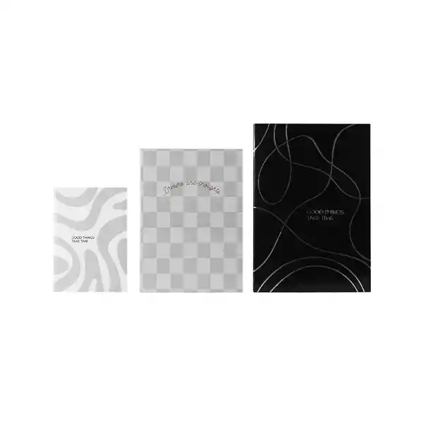 Cuaderno Surtidos Argollado de 60 Hojas Serie Silver Gray Miniso