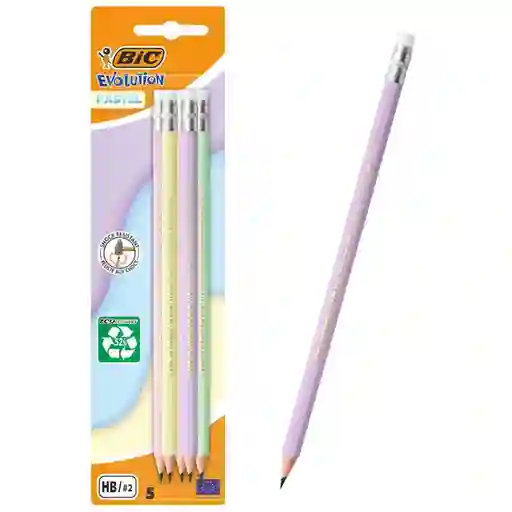 Bic Lápiz HB2 Evolution Pastel