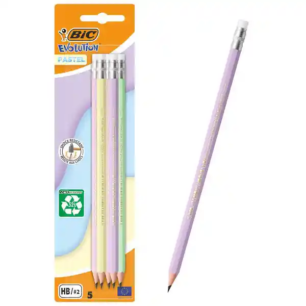 Bic Lápiz HB2 Evolution Pastel