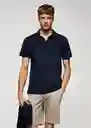 Camiseta Polo Ezequi Navy Talla S Hombre Mango