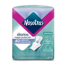 Protectores Diarios Nosotras Largos Con Alas X 40Und