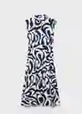 Vestido Apple Azul Talla XL Mujer Mango