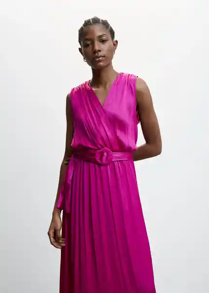 Vestido Romina Fucsia Talla S Mujer Mango