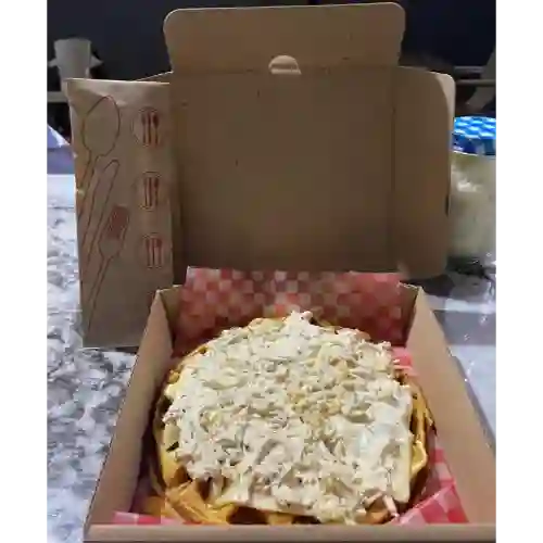 Waffle Pollo y Queso