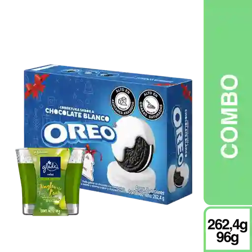 Combo Glade Vela Jingle Pear + Oreo Sandwich 262 g