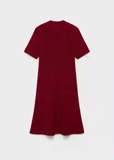 Vestido Seseta Vino Talla XS Mujer Mango