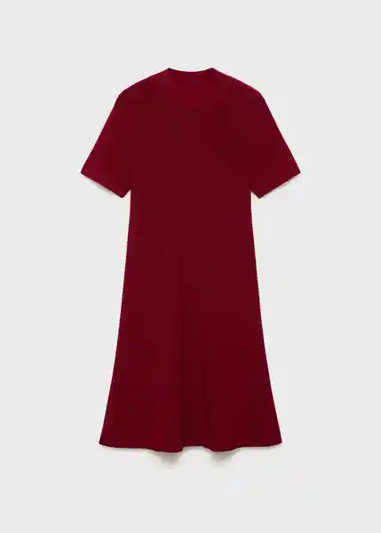 Vestido Seseta Vino Talla XS Mujer Mango