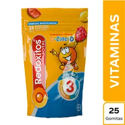 Redoxitos Total Vitaminas C + D + Zinc Bolsa x 25 gomas