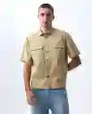 Camisa Hombre Beige Talla XL 811G003_BEI161110 Americanino