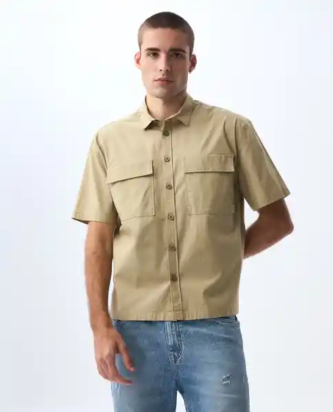 Camisa Hombre Beige Talla XL 811G003_BEI161110 Americanino