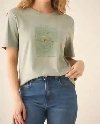 Camiseta Verde Hibernal Claro Talla L 603G009 Esprit