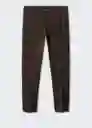 Pantalón Dublino Chocolate Talla 42 Hombre Mango