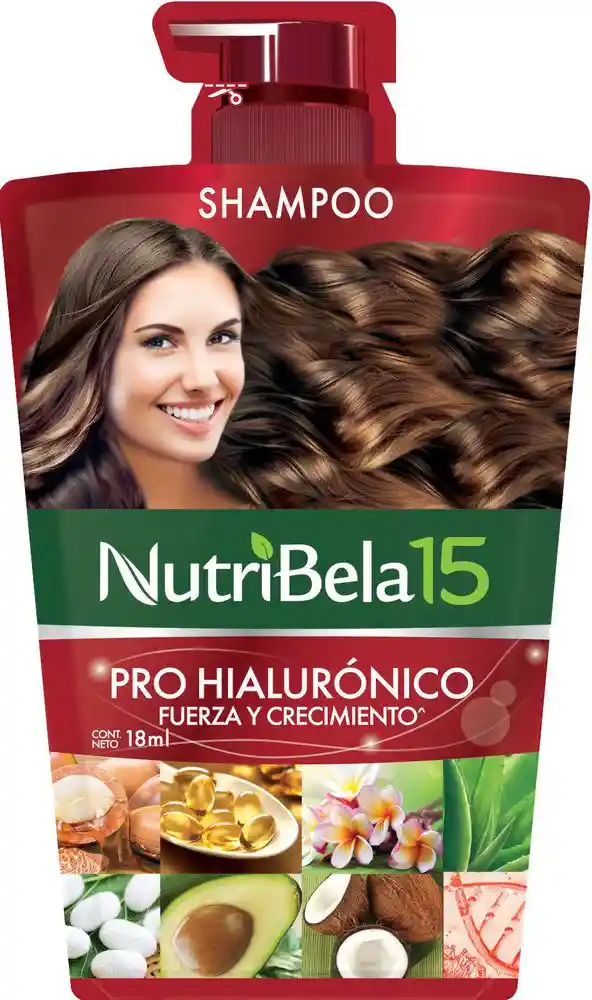 Shampoo Nutribela Pro Hialuronico Fuerza Crecimi (18 Ml)