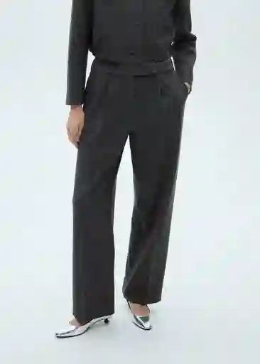 Pantalón Bel Negro Talla 38 Mujer Mango