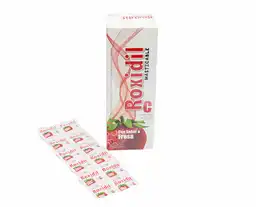 Roxidil Vitamina (500 mg) Tabletas Masticables con Sabor a Fresa
