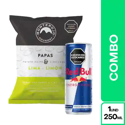 Combo Papa Lima Limón + Red Bull Bebida Energizante 250 mL