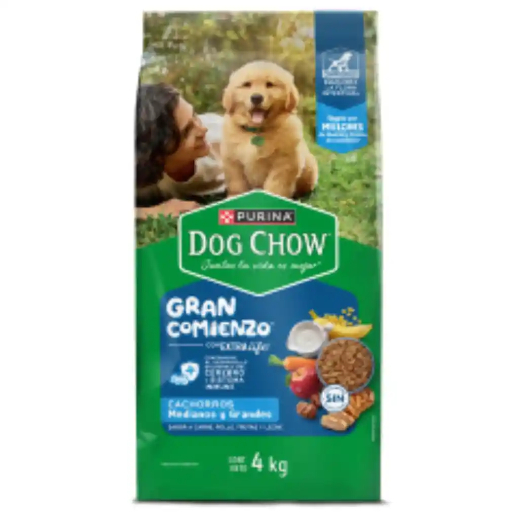 Comida para perro Dog Chow Cachorro medianos y grandes x 4 kg