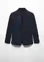 Blazer Americana Boreal Marino Talla 40 Mujer Mango