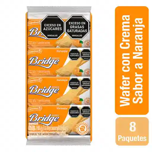 Bridge Galletas Wafer Sabor a Naranja