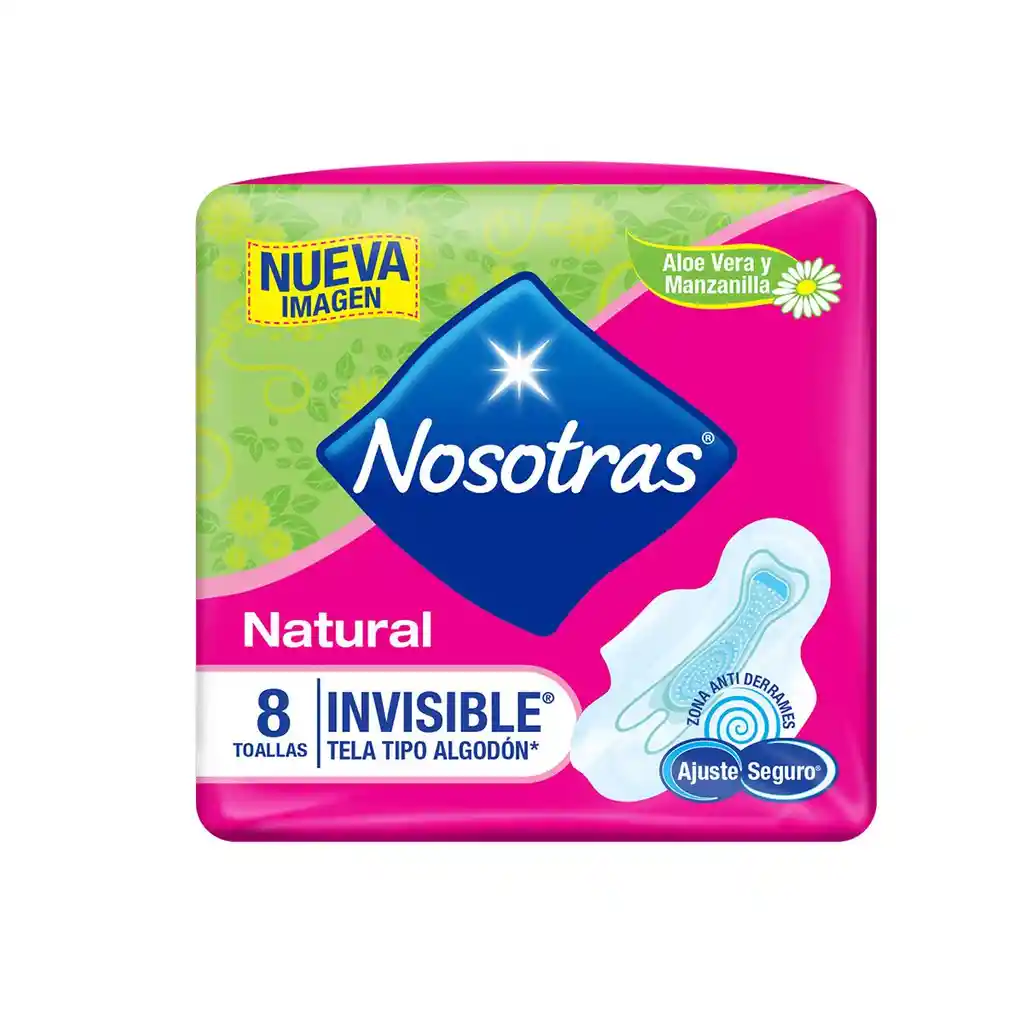 Nosotras Toalla Higiénica Invisible Natural