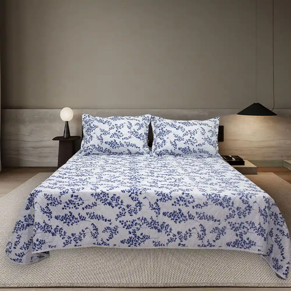 Quilt Cama King Hortensia