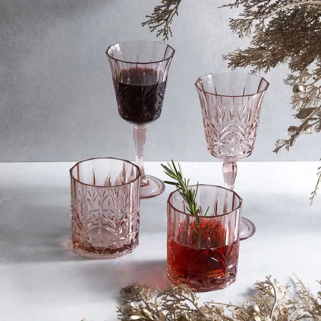 Set Copa Ágata Rosado Ambiente Gourmet