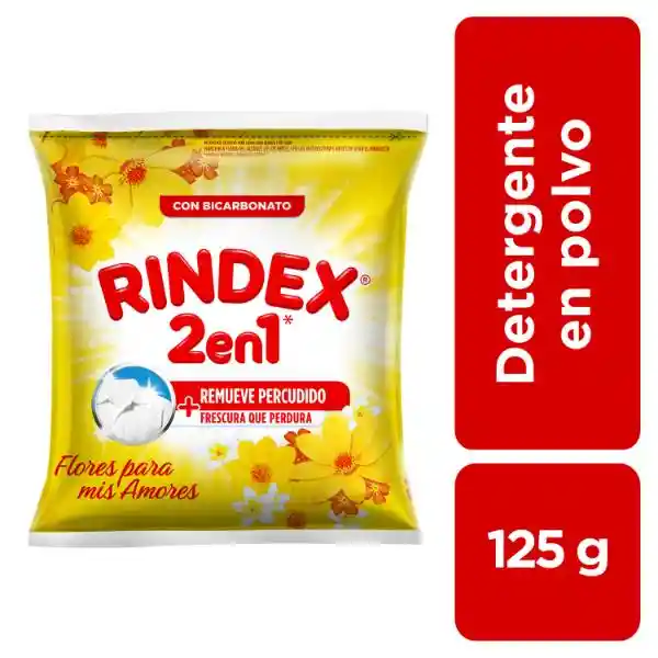 Rindex Detergente en Polvo Flores Para Mis Amores 2 en 1 125 g