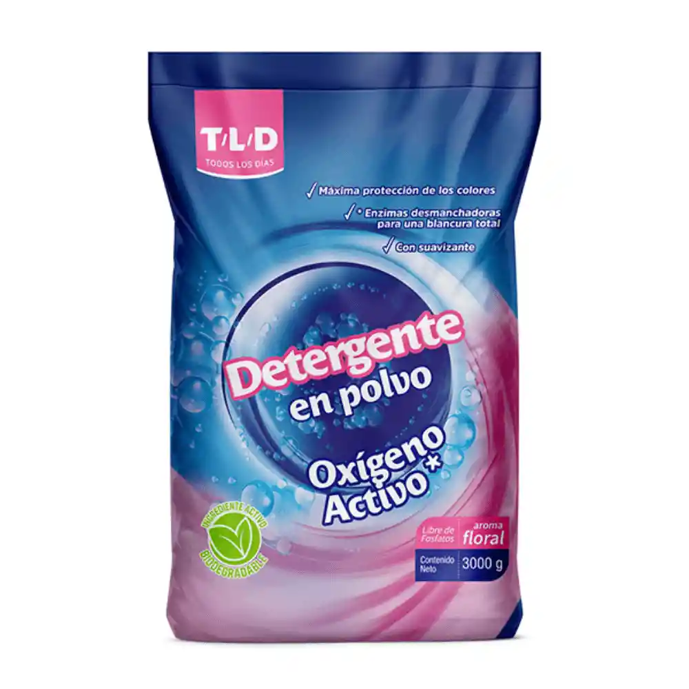 TLD Detergente en Polvo con Oxigeno Activo con Aroma Floral 
