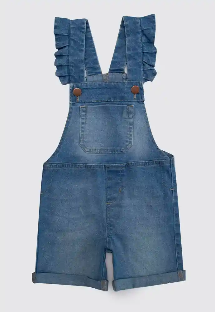Overol Corto Indigo 12/18mese - Azul