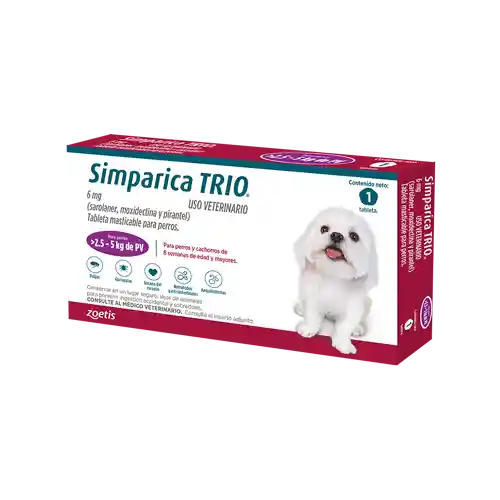 Simparica - Trio Perros de 2.5 Hasta
