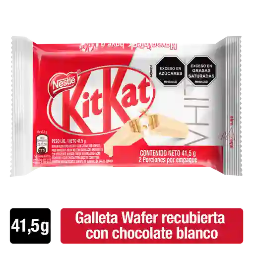 Galleta Wafer KITKAT White recubierta con chocolate blanco x 41,5g