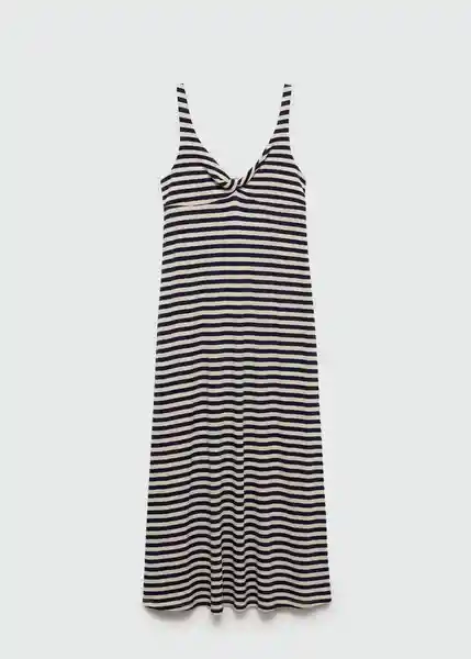 Vestido Tea Navy Talla L Mujer Mango