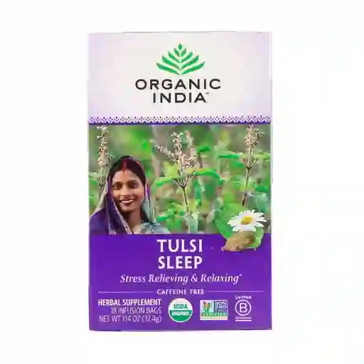 Organic India Tulsi Sleep té Herbal Alivia Estrés y Relajación