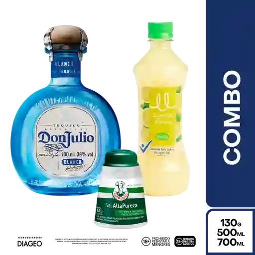 Combo Don Julio Tequila Blanco + Carulla Zumo + Refisal Sal